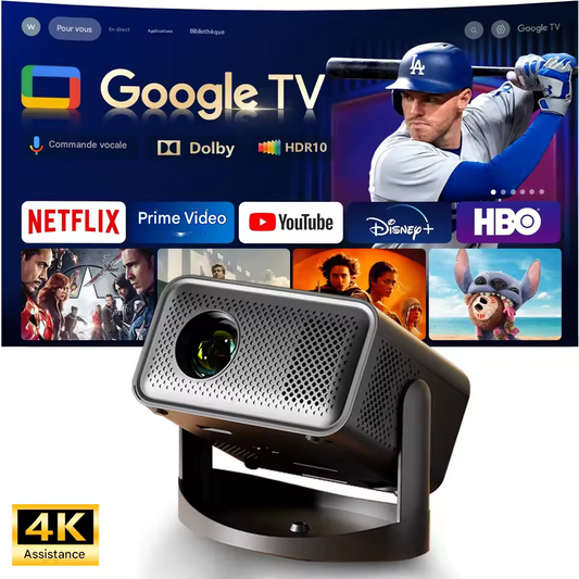 🎥 SmartProjector 4K™ – Cinéma Portable Android 11 avec Auto-Correction HD