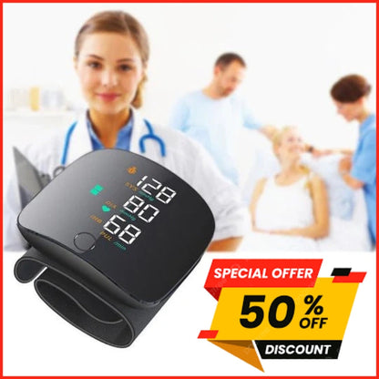 Tensiomètre Poignet Électronique - Rechargeable, Précis et Écran LED Lisible
