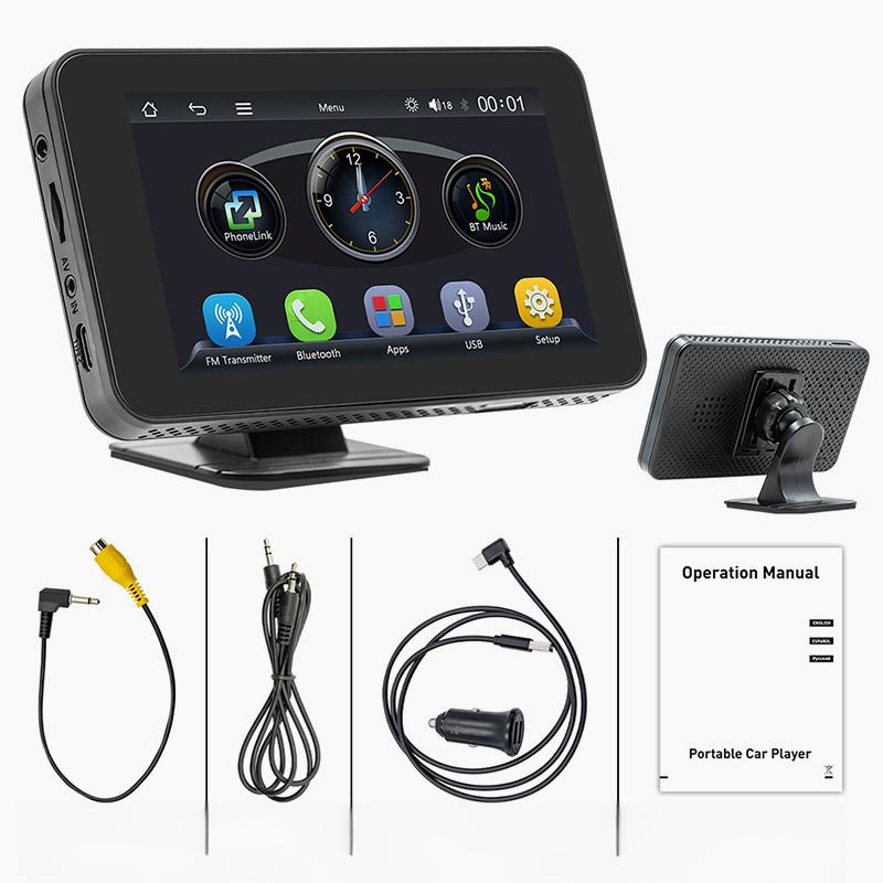 🎶 CarPlay 4.7™ – Lecteur Multimédia Auto HD avec Écran Tactile & Bluetooth