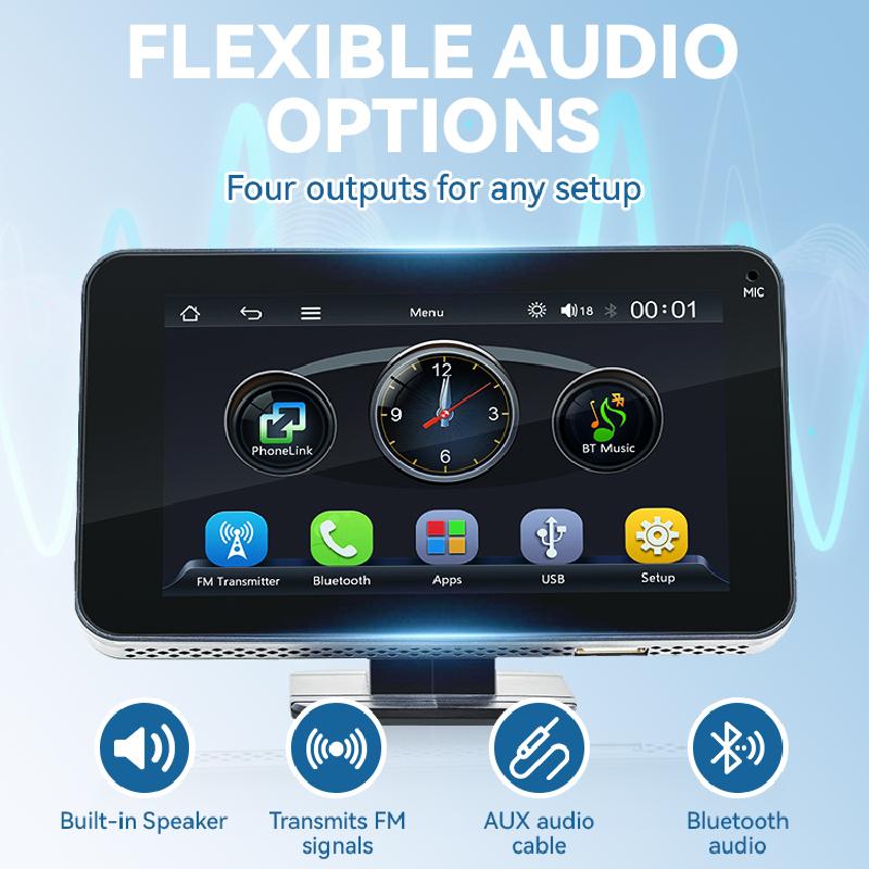 🎶 CarPlay 4.7™ – Lecteur Multimédia Auto HD avec Écran Tactile & Bluetooth