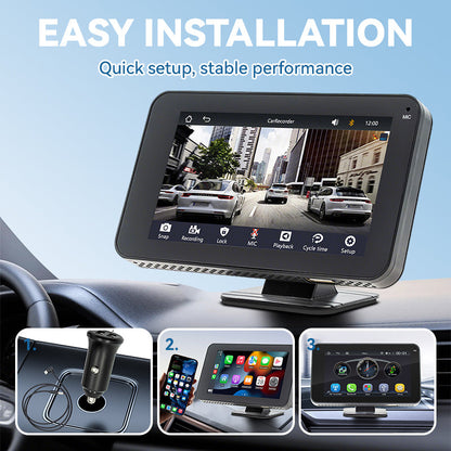 🎶 CarPlay 4.7™ – Lecteur Multimédia Auto HD avec Écran Tactile & Bluetooth